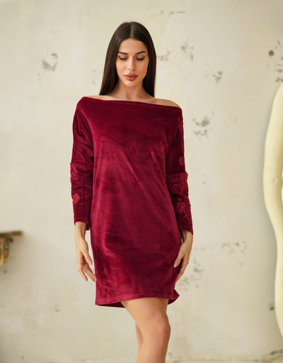 Сукня велюрова Tokyo з мереживом